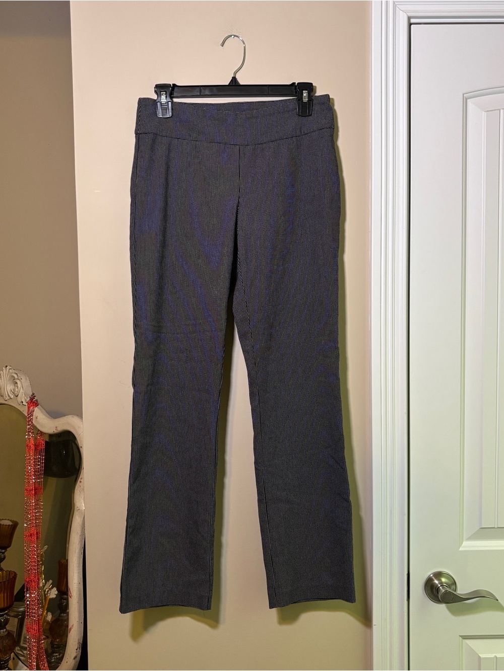 Black & White Straight Leg Dress Pants